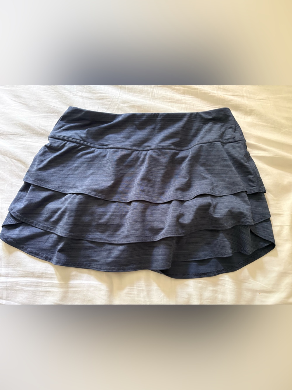 Athleta Layered Ruffle Skort in Charcoal